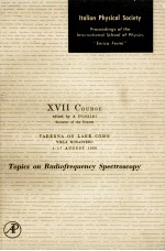 TOPICS ON RADIOFREQUENCY SPECTROSCOPY