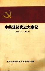 中共登封党史大事记  1924-1949.9