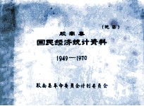 胶南县国民经济统计资料  1949-1970