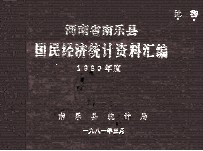 河南省南乐县国民经济调查统计主要资料汇编  1980