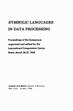 SYMBOLIC LANGUAGES IN DATA PROCESSING