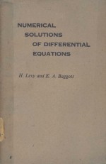 NUMERICAL SOLUTIONS OF DIFFERENTIAL EQUATIONS