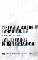 THE CANADIAN REARBOOK OF INTERNATIONAL LAW