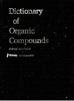 DICTIONARY OF ORGANIC COMPOUNDS  FIFTH EDITION  SECOND SUPPLEMENT