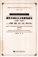 现代中国社会文化嬗变研究  1919-1949  以婚姻家庭妇女性伦娱乐为中心