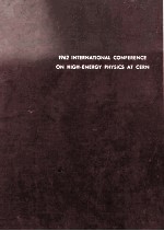 1962 INTERNATIONAL CONFERENCE ON HIGH-ENERGY PHYSICS AT CERN