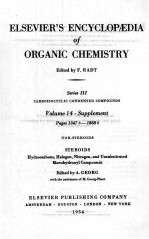 ELSEVIER’S ENCYCLOPAEDIA OF ORGANIC CHEMISTRY SERIES III VOLUME 14 PAGES 1347S-1868S