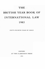 THE BRITISH YEAR BOOK OF INTERNATIONAL LAW  1983