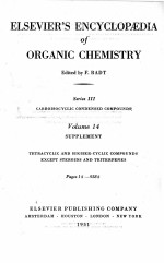 ELSEVIER’S ENCYCLOPAEDIA OF ORGANIC CHEMISTRY SERIES III VOLUME 14 PAGES 1S-938S