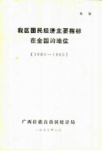 我区国民经济主要指标在全国的地位  1980-1985