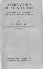 ABERRATIONS OF THIN LENSES AN ELEMENTARY TREATMENT FOR TECHNICIANS AND STUDENTS