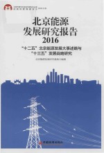 北京能源发展研究报告  2016  “十二五”北京能源发展大事述略与“十三五”发展战略研究