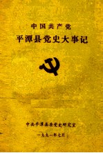 中国共产党平潭县党史大事记