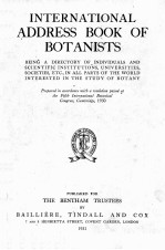 INTERNATIONAL ADDRESS BOOK OF BOTANISTS