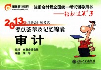 2013年注册会计师考试考点荟萃及记忆锦囊  审计