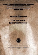 ZUR BIOCHEMIE DER SPURENMETALLE