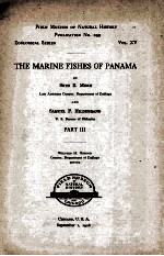 THE MARINE FISHES OF PANAMA PART III