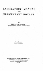 LABORATORY MANUAL FOR ELEMENTARY BOTANY FIRST EDITION