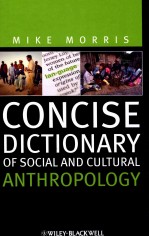 CONCISE DICTIONARY OF SOCIAL AND CULTURAL ANTHROPOLOGY