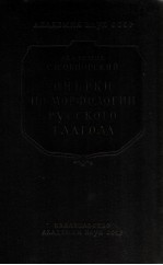 Очерки по морфологии русского глагола