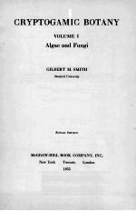 CRYPTOGAMIC BOTANY VOLUME I ALGAE AND FUNGI