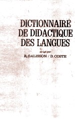 DICTIONNAIRE DE DIDACTIQUE DES LANGUES