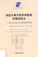 农民专业合作经济组织营销渠道力  基于纵向组织关系的西部地区的研究