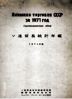 ソ連貿易統計年鑑　1971年度