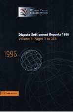 DISPUTE SETTLEMENT REPORTS 1996 VOLUME 1