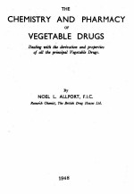 the chemistry and pharmacy of vegetable drugs