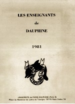 LES ENSEIGNANTS DE DAUPHINE