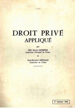 DROIT PRIVé APPLIQUé