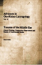 ADVANCES IM OTO-RHINO-LARYNGOLOGY  VOL.35  TRAUMA OF THE MIDDLE EAR  CLINICAL FINDINGS