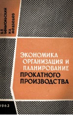 ЭКОНОМИКА ОРГАНИЗАЦИЯ И ПЛАНИРОВАНИЕ ПРОКАТНОГО ПРОИЗВОДСТВА