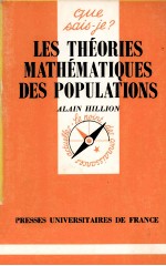 LES THéORIES MATHéMATIQUES DES POPULATIONS