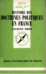 HISTOIRE DES DOCTRINES POLITQUES EN FRANCE