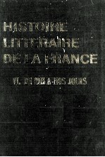 MANUEL D'HISTOIRE LITTERAIRE DE LA FRANCE