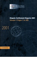 DISPUTE SETTLEMENT REPORTS 2001 VOLUME 1