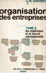 ORGANISATION DES ENTREPRISES TOME 2