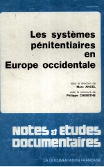 LES SYSTéMES PéNITENTIAIRES EN EUROPE OCCIDENTALE