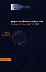 DISPUTE SETTLEMENT REPORTS 2008 VOLUME 3