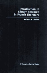 Introduction to Library Research in French Literature