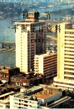 福建省平衡统计资料  1987