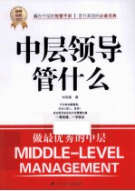 中层领导管什么  世界500强企业中层的管理心得！