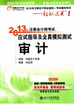 2013年注册会计师考试应试指导及全真模拟测试  审计