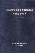 湖南省矿井瓦斯情况及防治技术调研分析评价  1978-1988