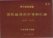 四川省铜梁县  国民经济统计资料汇编  1949-1980年