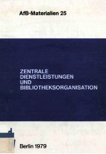 Zentrale Dienstleistungen Und Bibliotheksorganisation