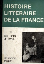 Manuel d'histoire littéraire de la france : TOME III 1715-1789