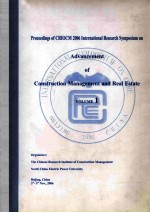 Proceedings of CRIOCM 2006 International Research Symposium on Advancement of Construction Managemen